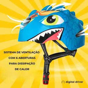 Kit Capacete Joelheira Infantil