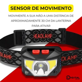 Lanterna-Led-Cabeça- Sensor de Movimento